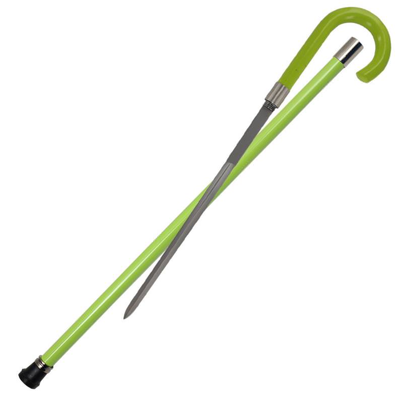 Traditional Lime Green High Spirit Walking Sword Cane - Tophatter's Army Products & Self Defense Collectible Weapons - Tophatter Daily Deals